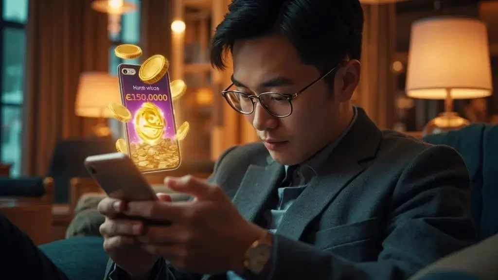 모바일 카지노 게임을 즐기는 사용자